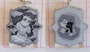 3D acrylic charm. Printed by Vograce