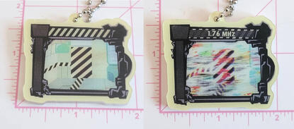 Lenticular charm. Printed by Wooacry.